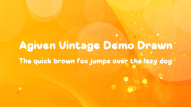 Agiven Vintage Demo Drawn Font Preview Image