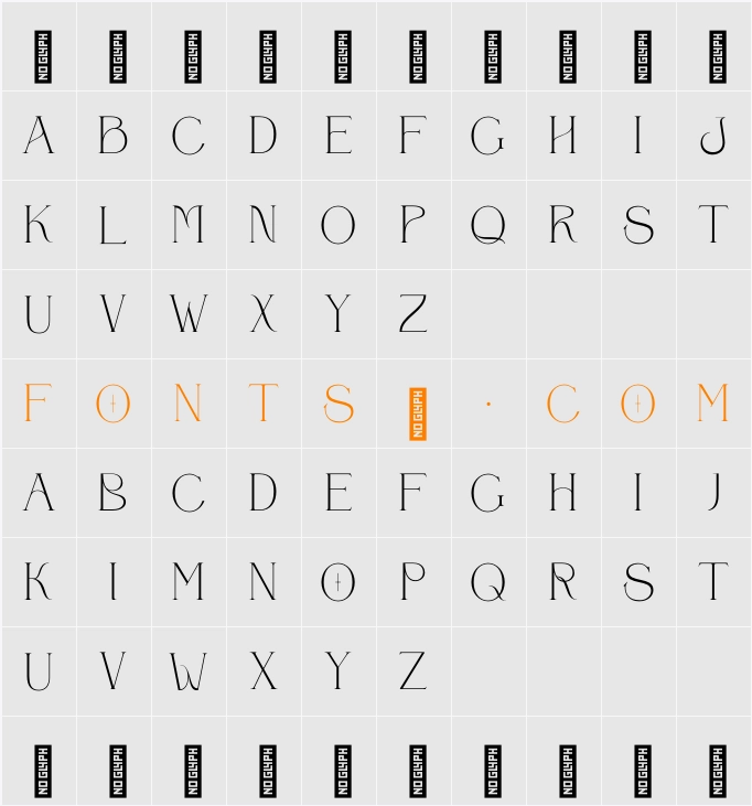 Achonk Modern - Demo Version Character Map
