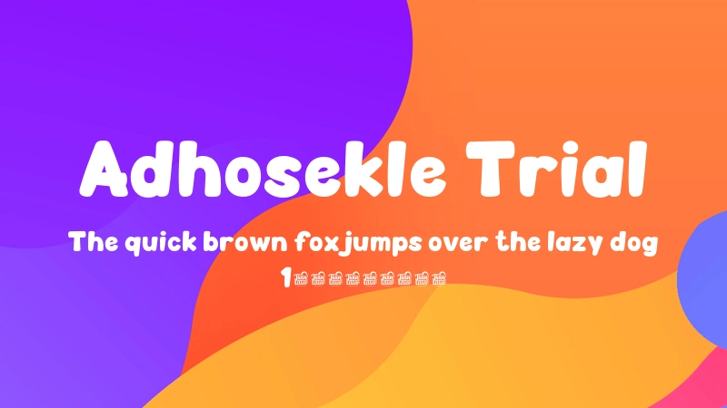 Adhosekle Trial Font Preview Image