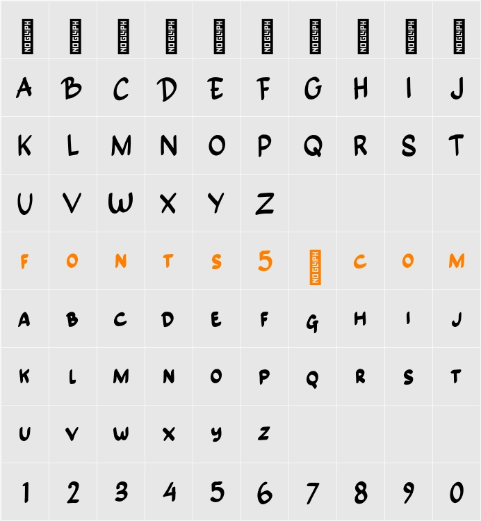 Aleyna Personal Use Character Map
