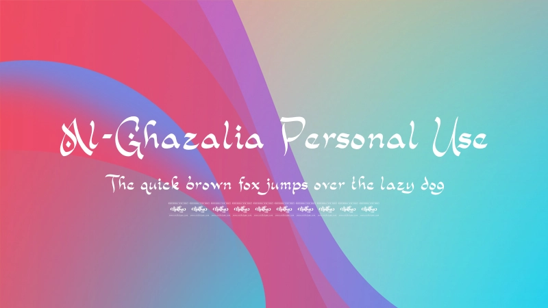 Al-Ghazalia Personal Use Font Preview Image
