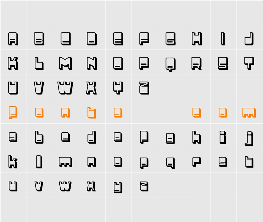Adfile 3D Demo rudeRight Character Map