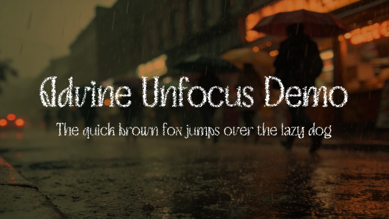 Advine Unfocus Demo