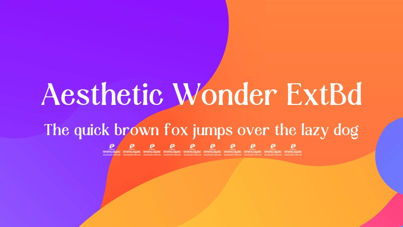 Aesthetic Wonder ExtBd Font Preview Image