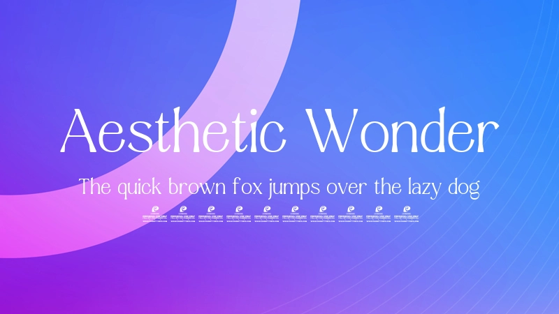 Aesthetic Wonder Font Preview Image