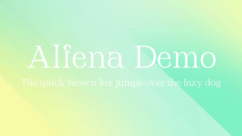 Alfena Demo Font Preview Image