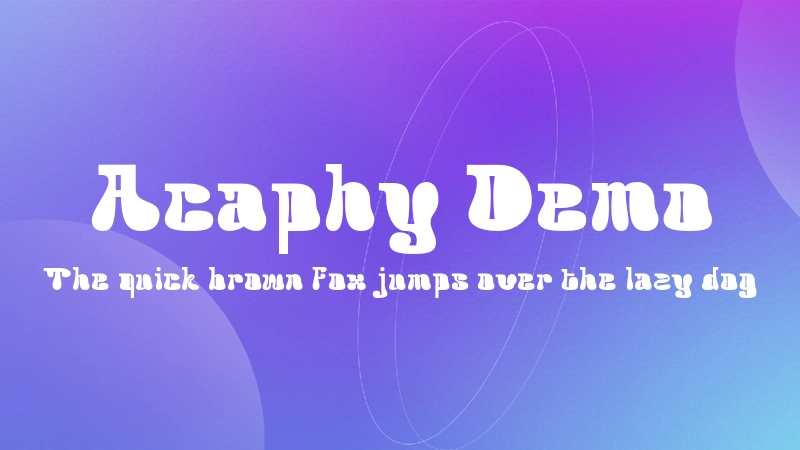 Acaphy Demo Font Preview Image