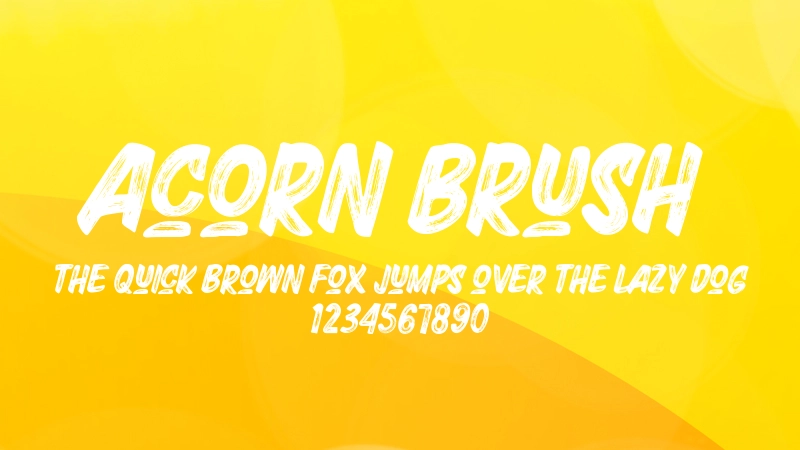 Acorn Brush Font Preview Image