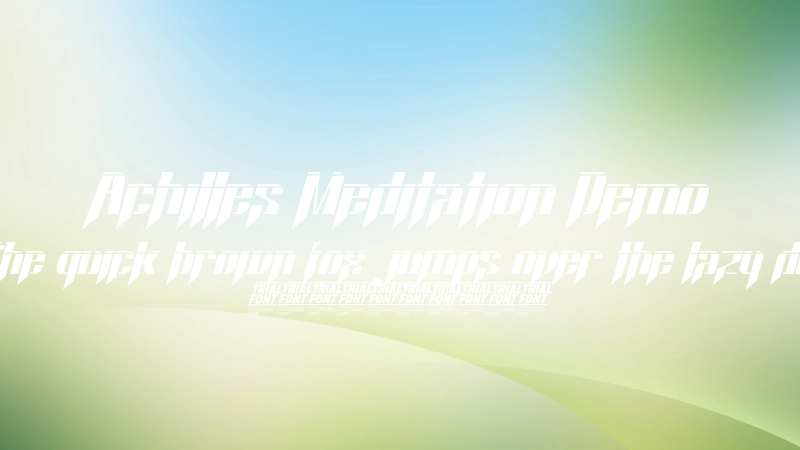 Achilles Meditation Demo Font Preview Image