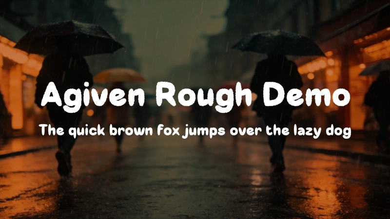 Agiven Rough Demo Font Preview Image
