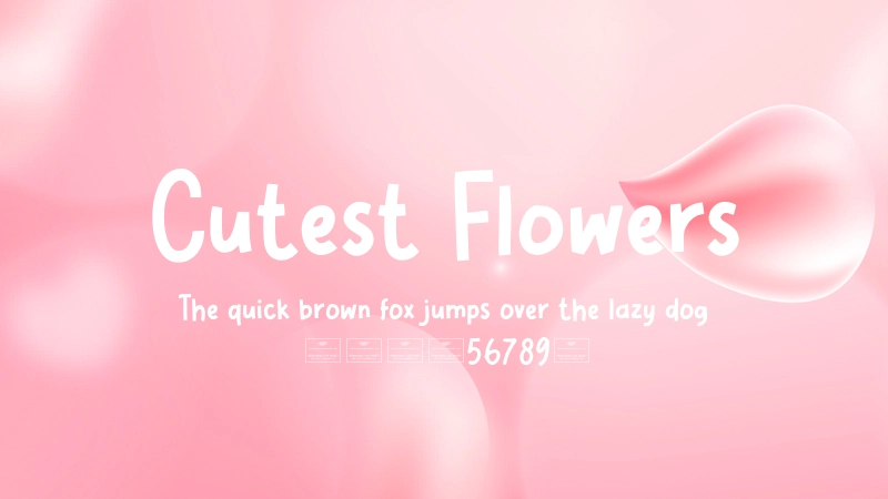 Cutest Flowers Font Preview Image