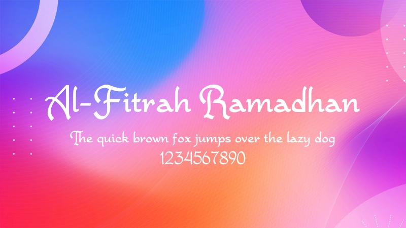 Al-Fitrah Ramadhan Font Preview Image