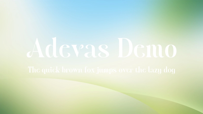 Adevas Demo Font Preview Image