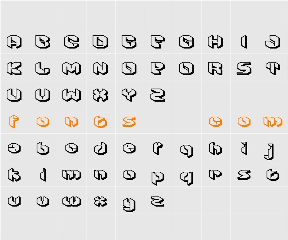 Alboth 3D Demo rudeRight Character Map