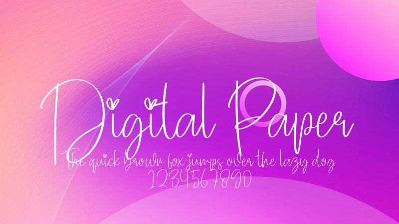 Digital Paper Font Preview Image