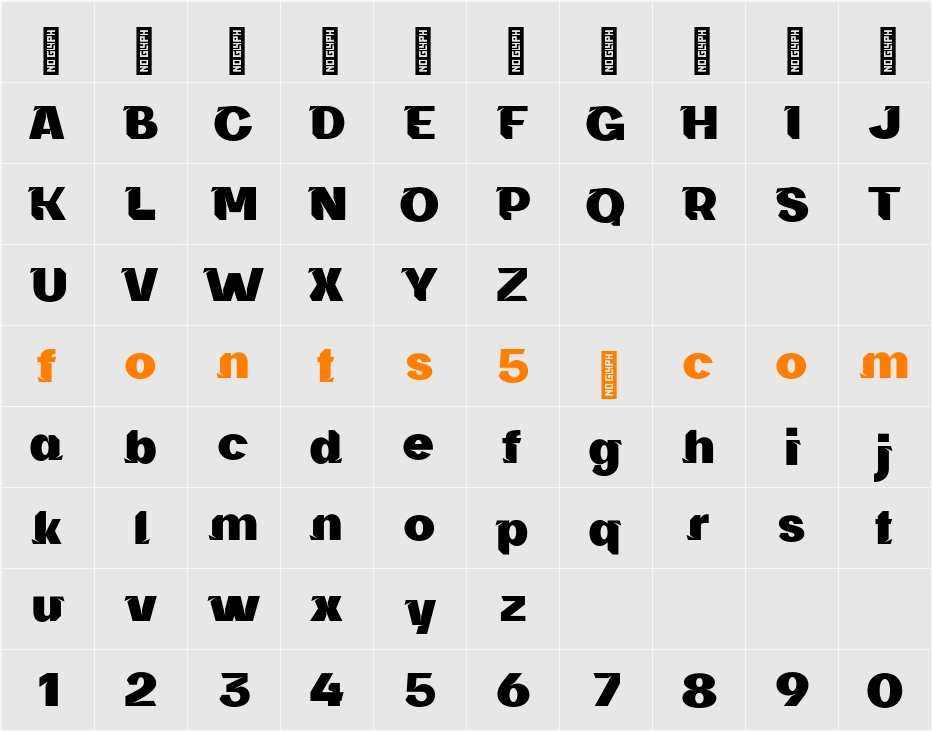 Ackuma lamuenté Personal Use Character Map