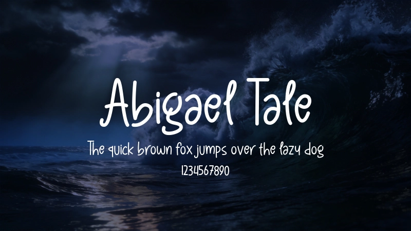 Abigael Tale Font Preview Image