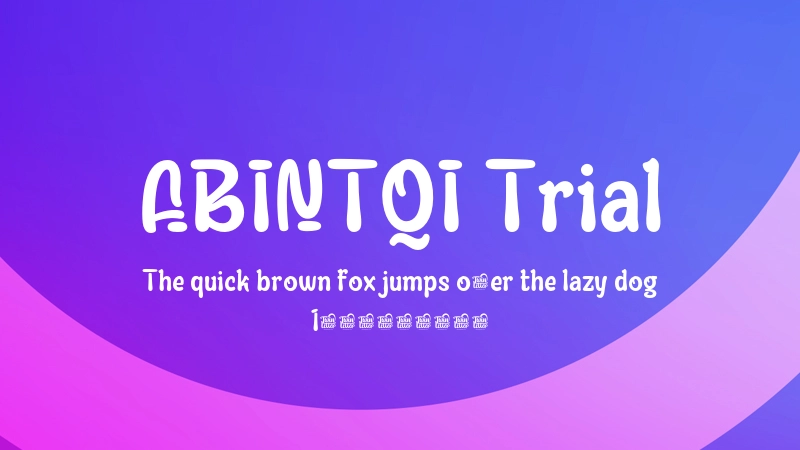 ABINTQI Trial Font Preview Image