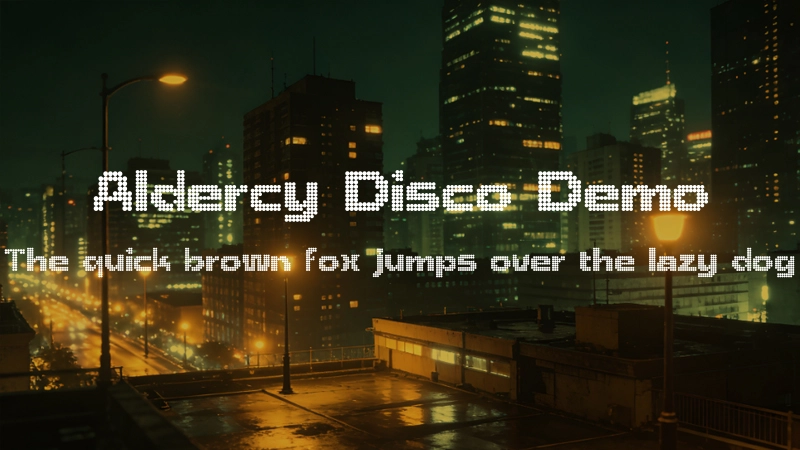 Aldercy Disco Demo Font Preview Image