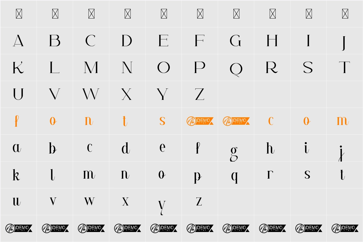 Adhitya Demo Character Map