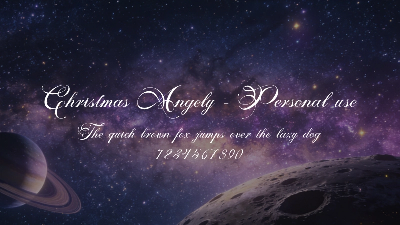 Christmas Angely - Personal use Font Preview Image