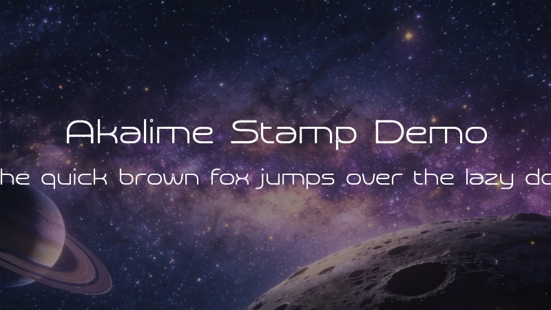 Akalime Stamp Demo Font Preview Image