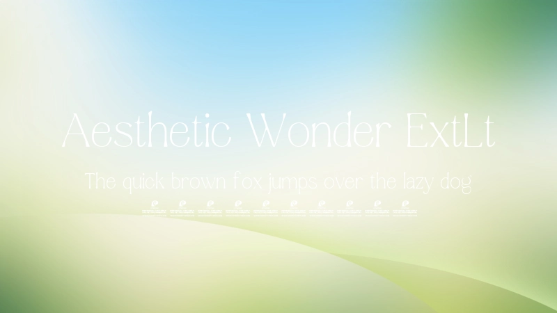 Aesthetic Wonder ExtLt Font Preview Image