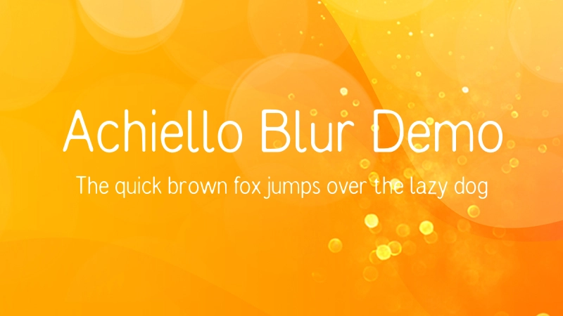 Achiello Blur Demo Font Preview Image