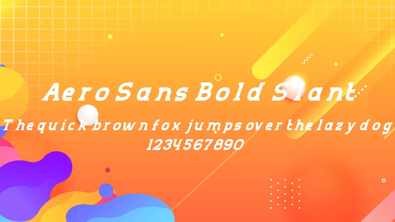 Aero Sans Bold Slant