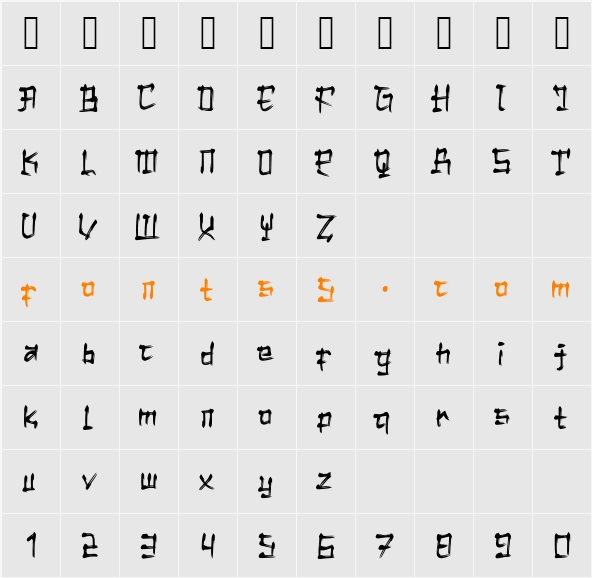 Akashii Character Map