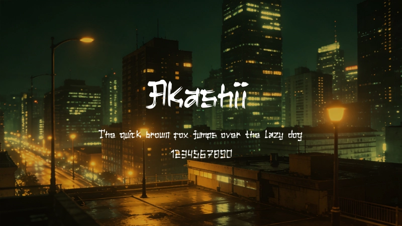 Akashii Font Preview Image
