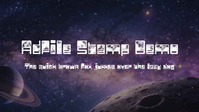 Adfile Stamp Demo Font Preview Image
