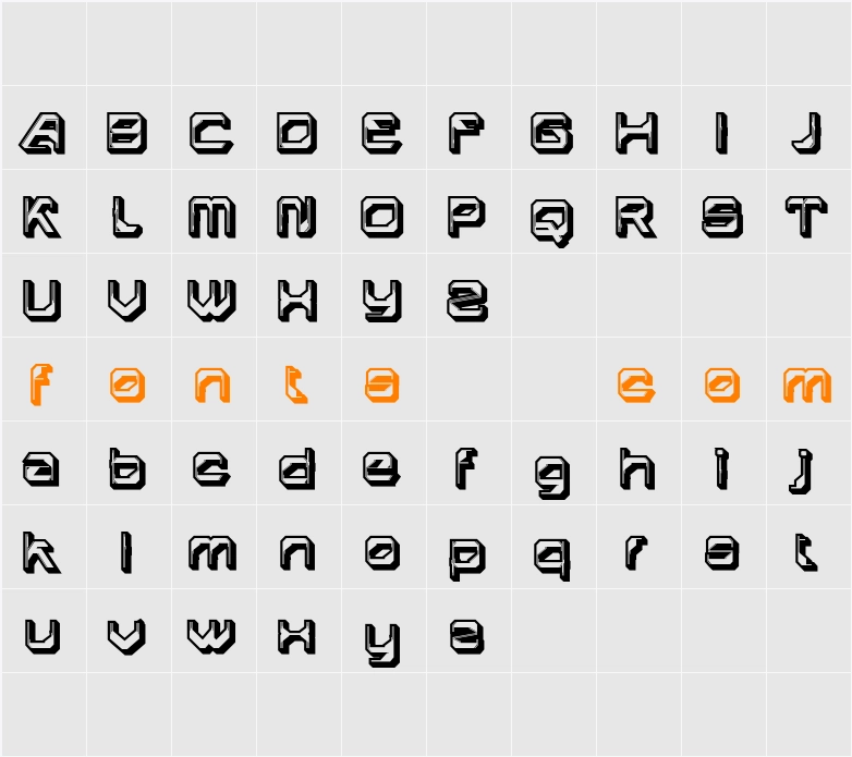 Aestero 3D Demo rudeRight Character Map
