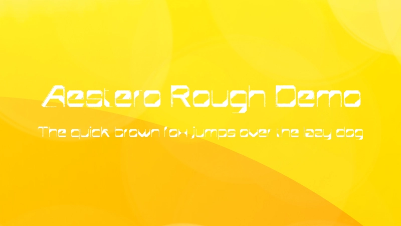 Aestero Rough Demo Font Preview Image
