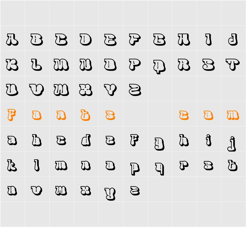 Acaphy 3D Demo ExtrudeRight Character Map