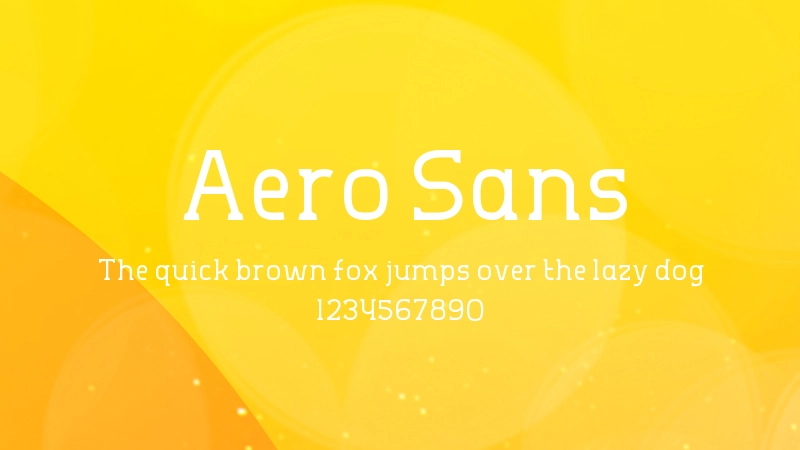 Aero Sans Font Preview Image