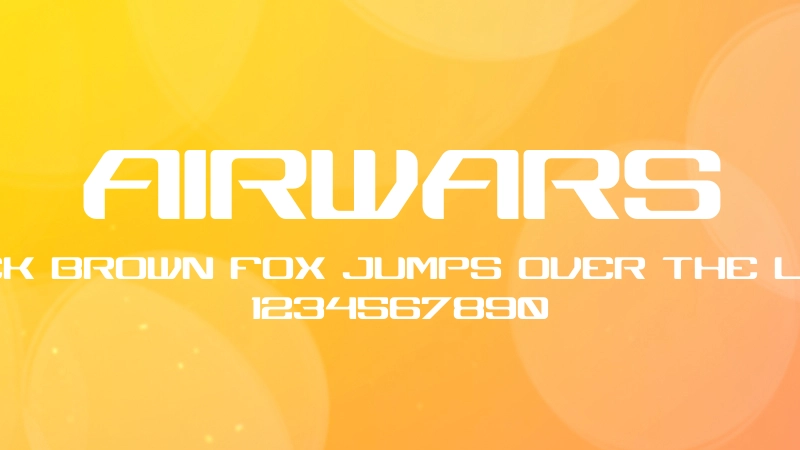 Airwars Font Preview Image