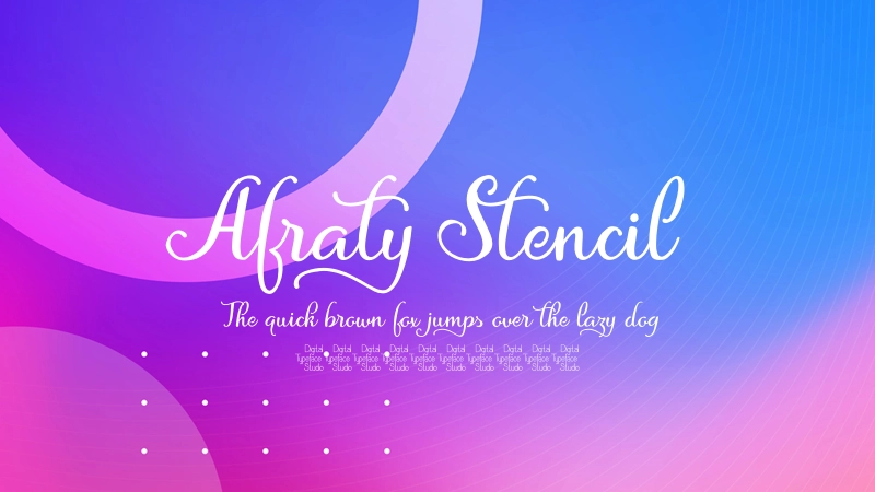 Afraty Stencil Font Preview Image