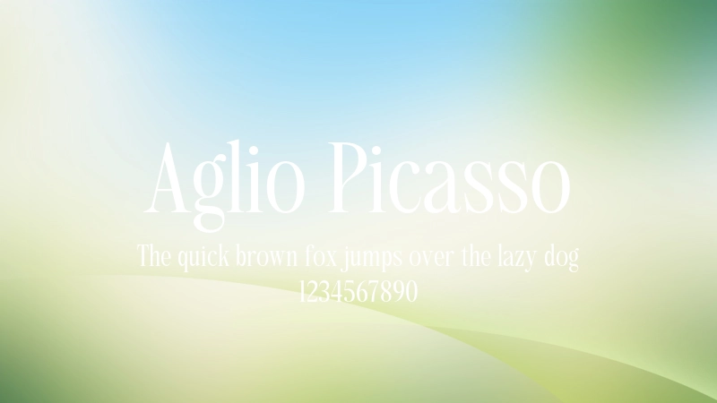 Aglio Picasso Font Preview Image
