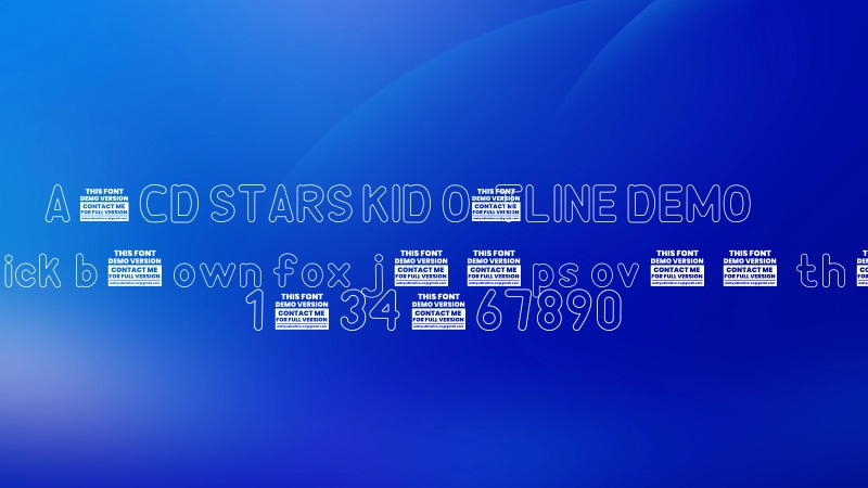 ABCD STARS KID OUTLINE DEMO