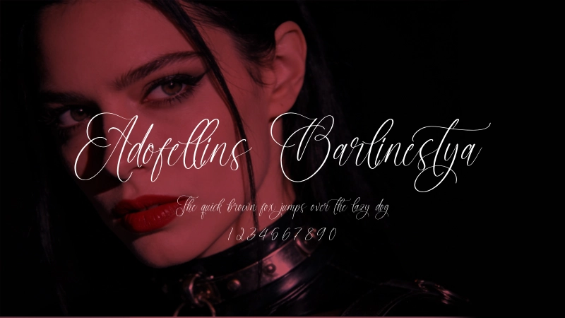 Adofellins Barlinestya Font Preview Image