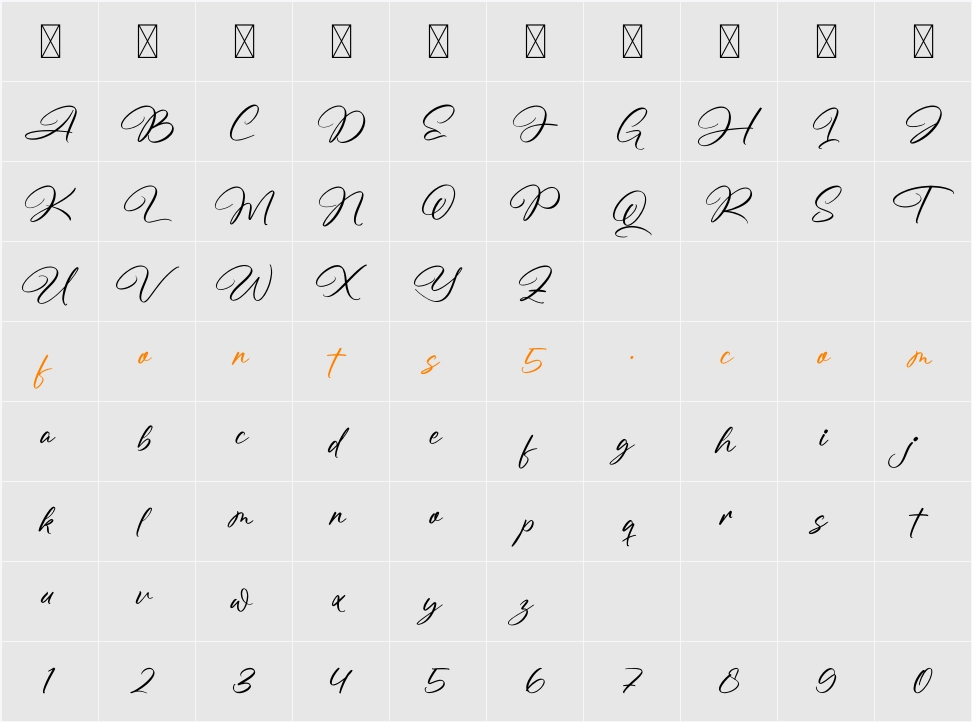 Agmestic DEMO Character Map