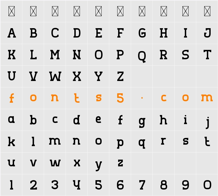 Aero Sans Semibold Character Map