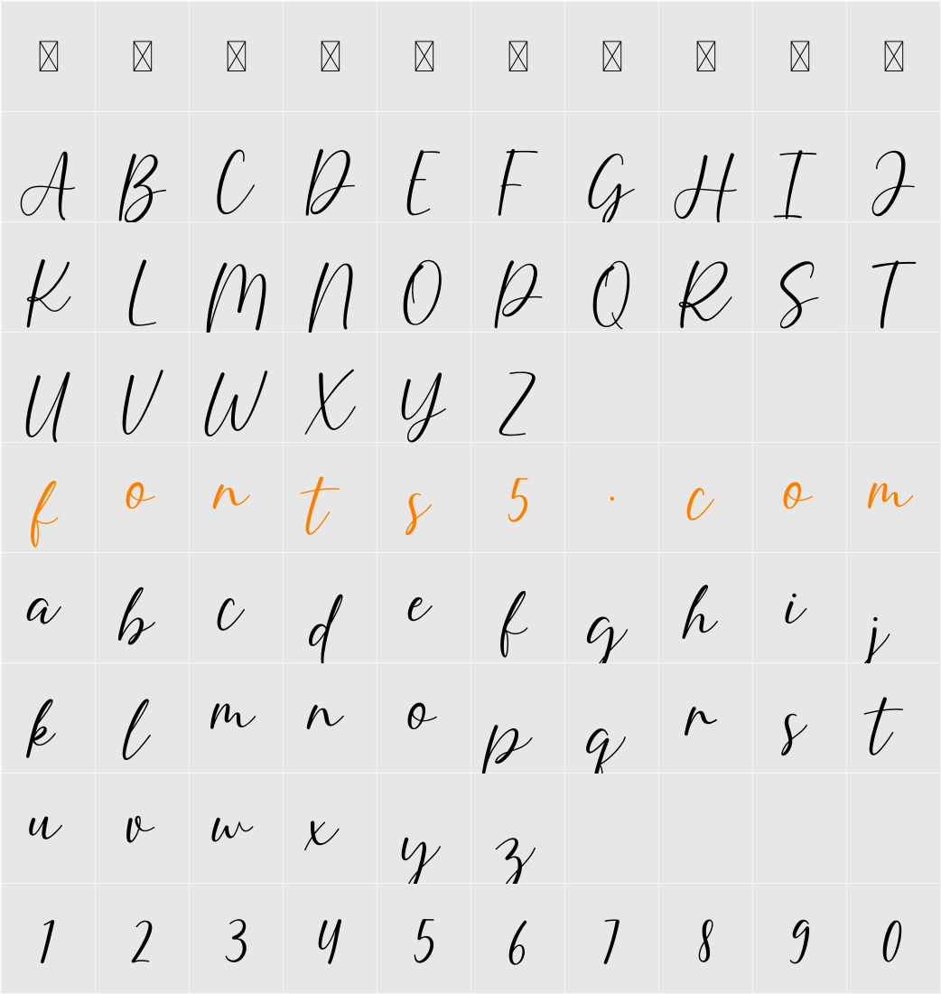 Normal Character Map