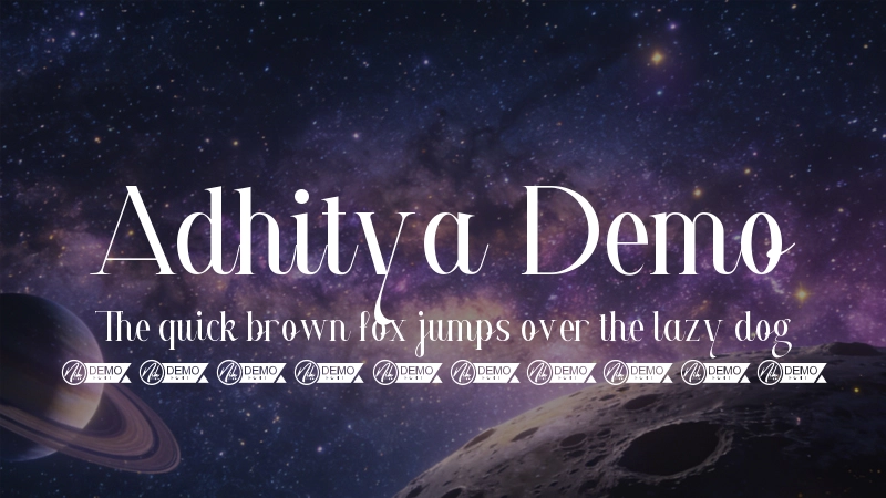 Adhitya Demo Font Preview Image