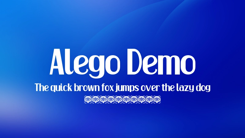 Alego Demo Font Preview Image