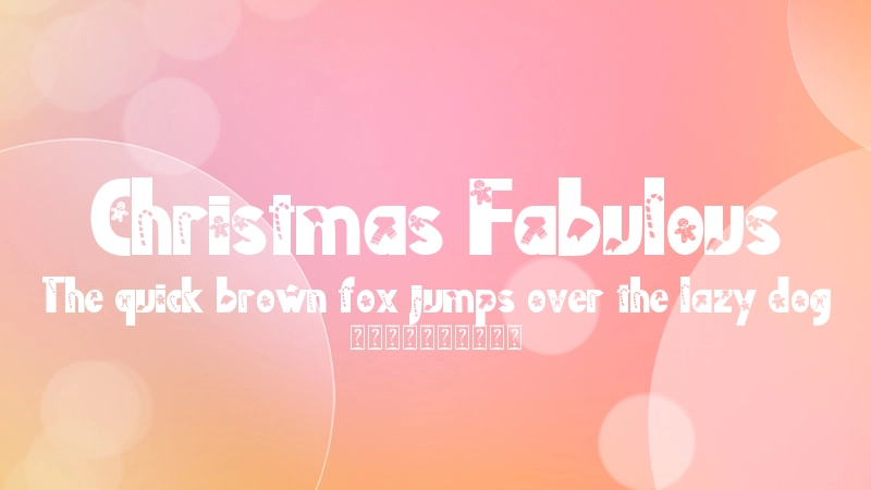 Christmas Fabulous Font Preview Image