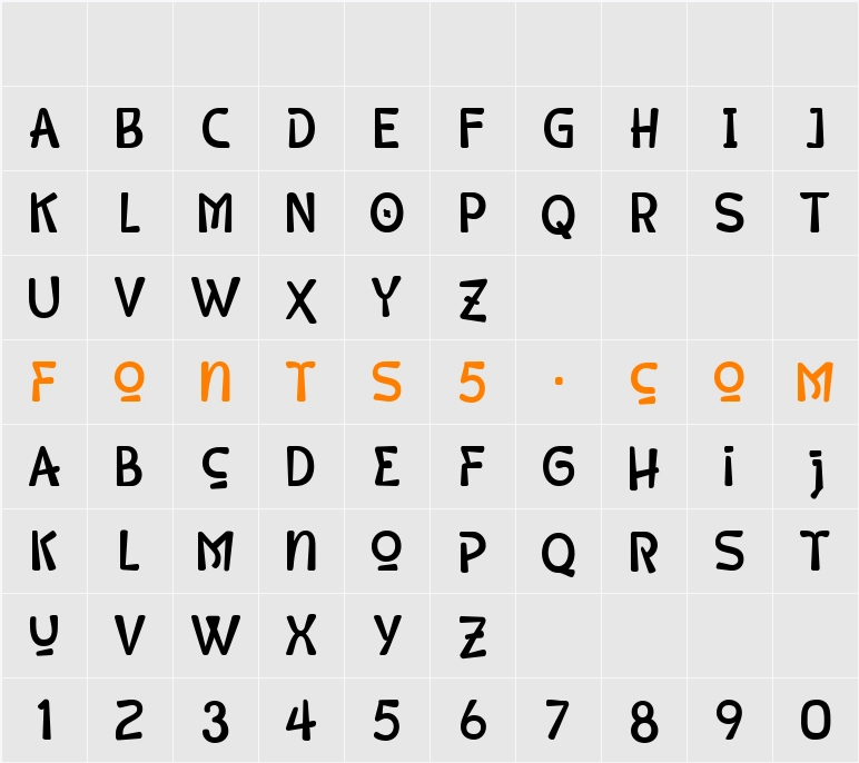 Abocat Character Map