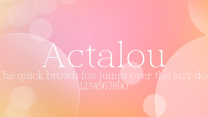 Actalou Font Preview Image