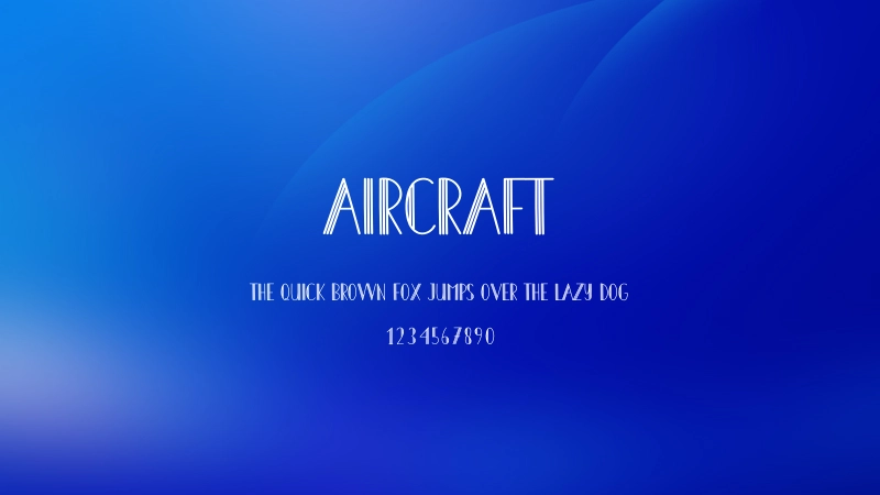 Aircraft Font Preview Image